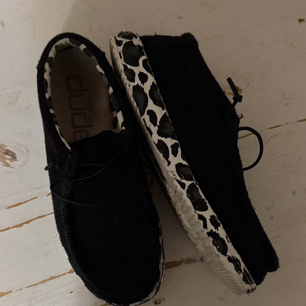 Hey Dude Black and White Women's Shoes